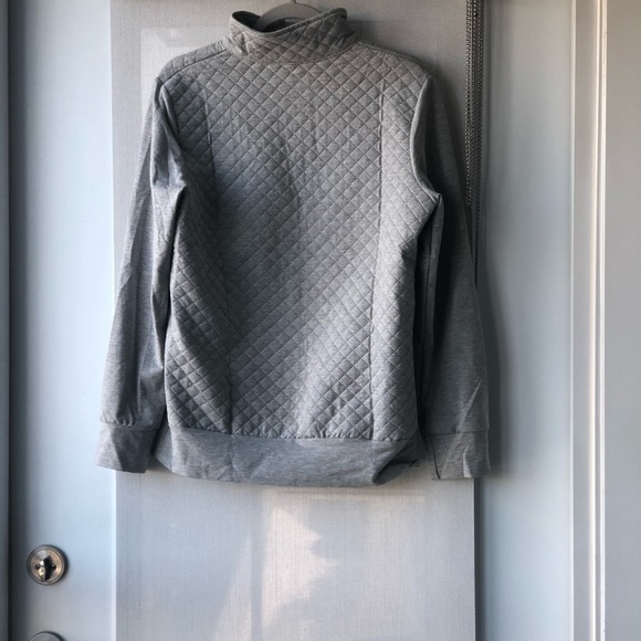 NWOT cute grey pullover (half-zip) - Picture 6 of 6